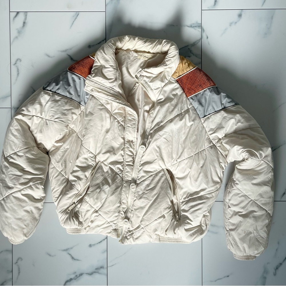 Retro Cream Puffer Jacket